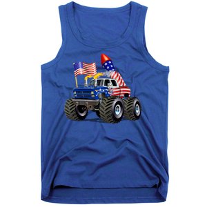 4th Of July Firecracker Monster Truck Tank Top