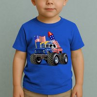 4th Of July Firecracker Monster Truck Toddler T-Shirt