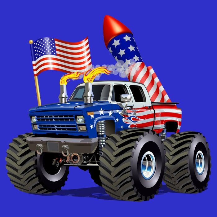 4th Of July Firecracker Monster Truck Toddler T-Shirt