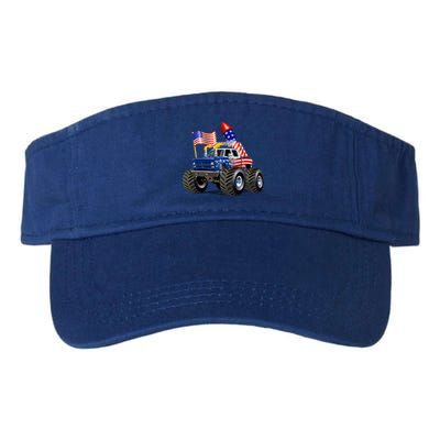 4th Of July Firecracker Monster Truck Valucap Bio-Washed Visor