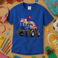 4th Of July Firecracker Monster Truck Kids T-Shirt