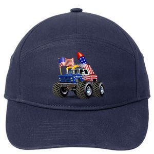 4th Of July Firecracker Monster Truck 7-Panel Snapback Hat