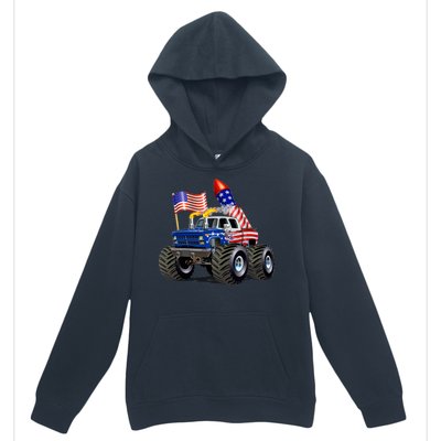 4th Of July Firecracker Monster Truck Urban Pullover Hoodie