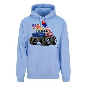 4th Of July Firecracker Monster Truck Unisex Surf Hoodie