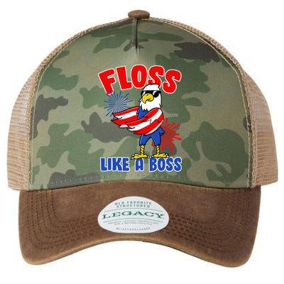 4th Of July Floss Like A Boss Eagle Legacy Tie Dye Trucker Hat