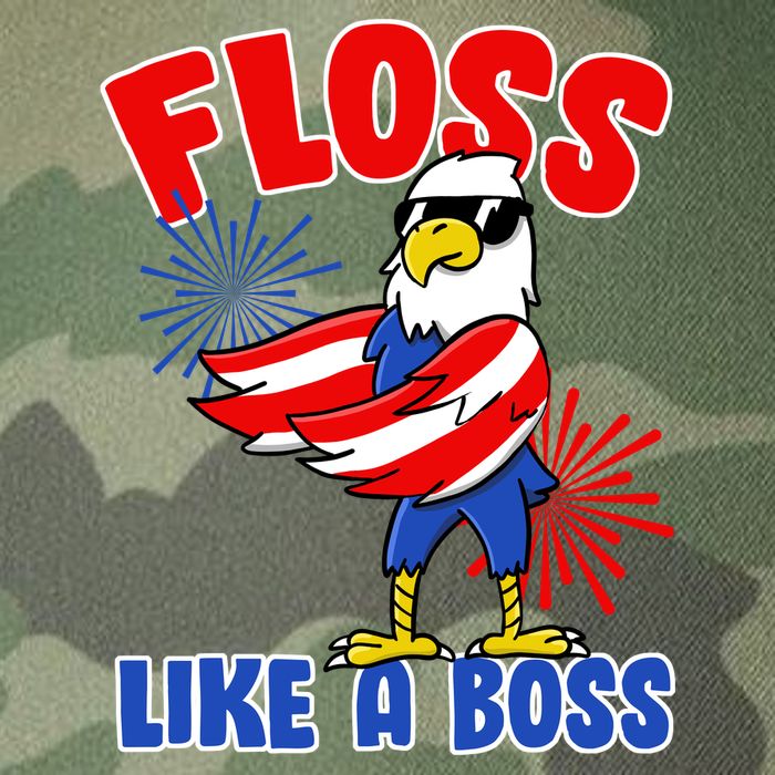 4th Of July Floss Like A Boss Eagle Legacy Tie Dye Trucker Hat