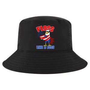 4th Of July Floss Like A Boss Eagle Cool Comfort Performance Bucket Hat