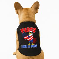 4th Of July Floss Like A Boss Eagle Doggie Tank