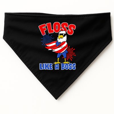 4th Of July Floss Like A Boss Eagle USA-Made Doggie Bandana