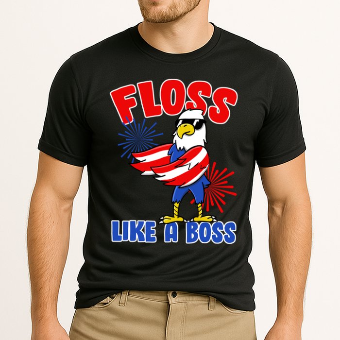 4th Of July Floss Like A Boss Eagle Performance Shirt
