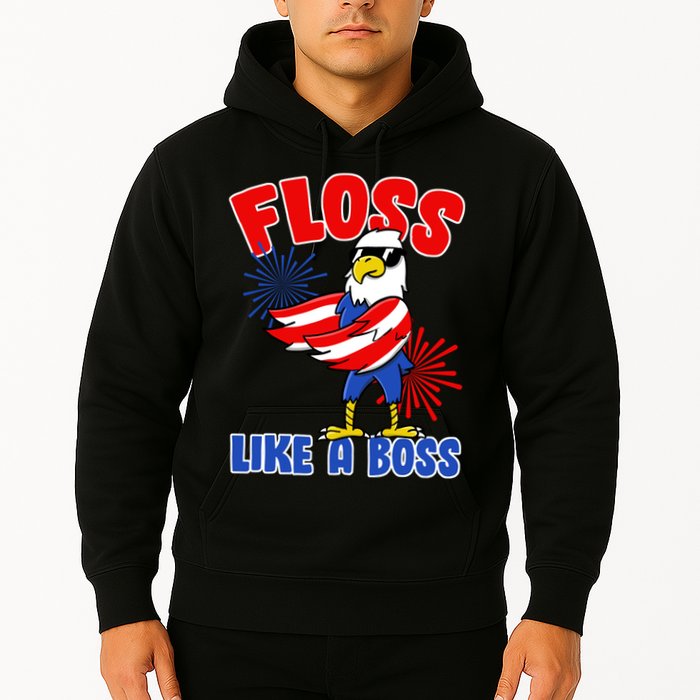 4th Of July Floss Like A Boss Eagle Hoodie
