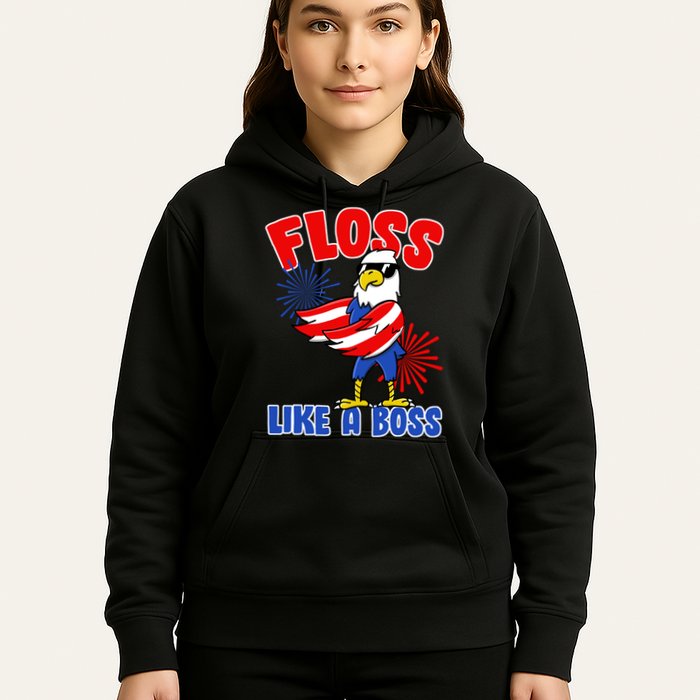 4th Of July Floss Like A Boss Eagle Hoodie