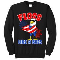 4th Of July Floss Like A Boss Eagle Sweatshirt