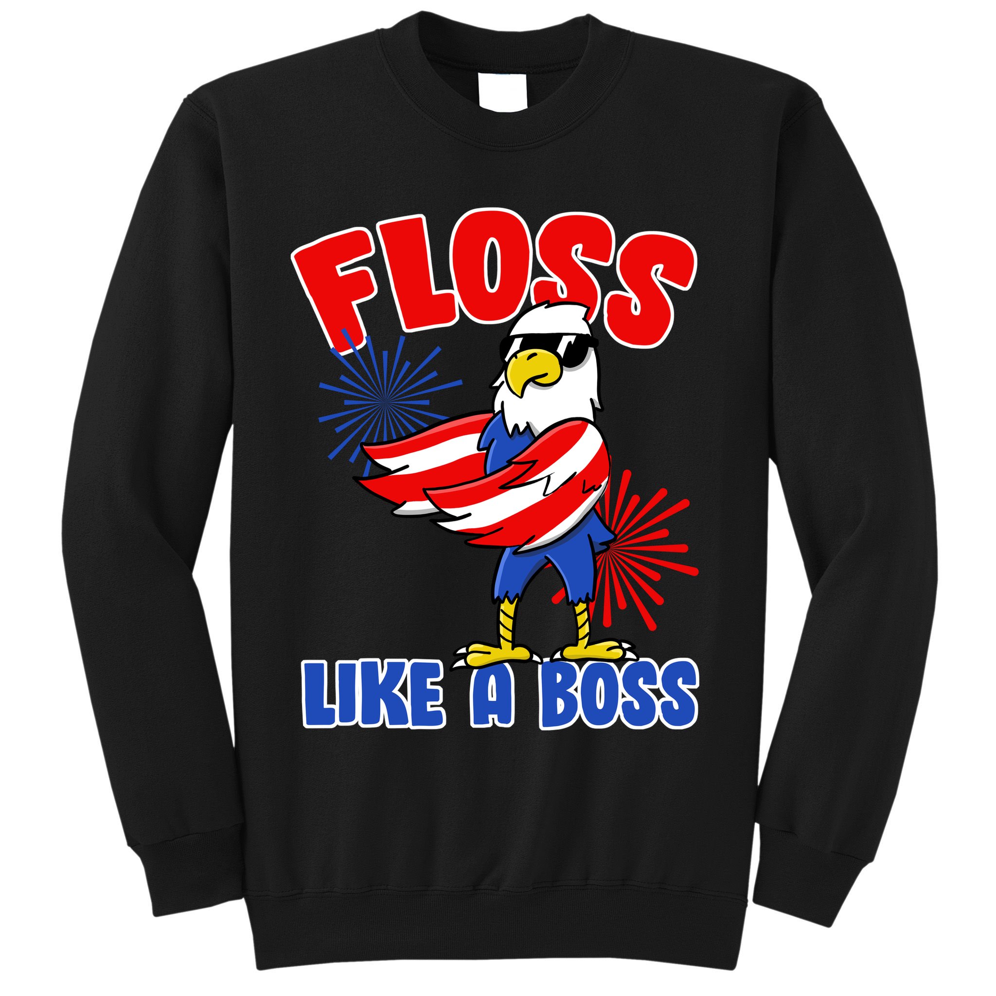 4th Of July Floss Like A Boss Eagle Sweatshirt