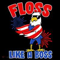 4th Of July Floss Like A Boss Eagle Tall T-Shirt
