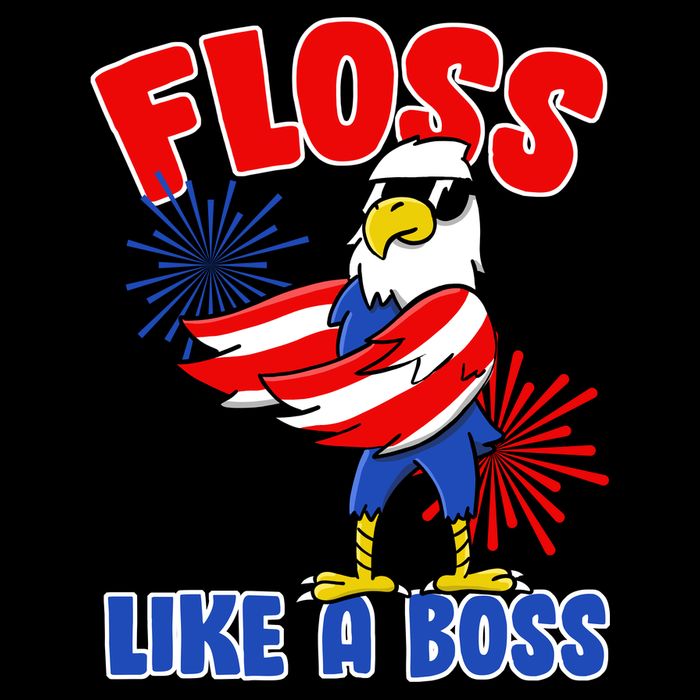 4th Of July Floss Like A Boss Eagle Button