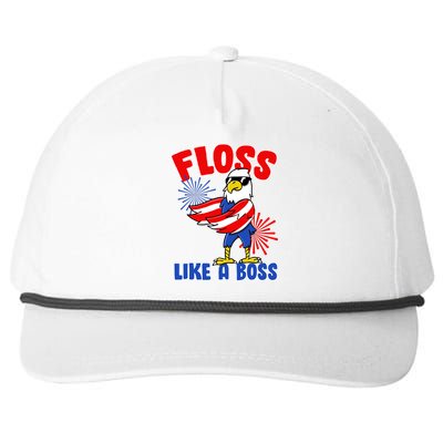 4th Of July Floss Like A Boss Eagle Snapback Five-Panel Rope Hat