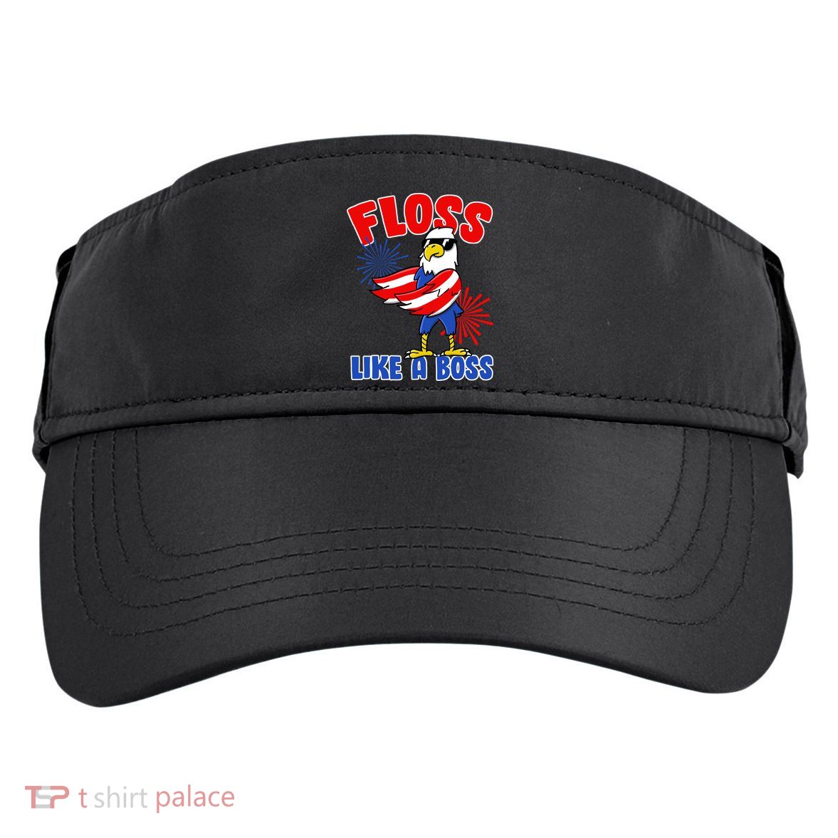 4th Of July Floss Like A Boss Eagle Adult Drive Performance Visor