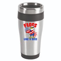 4th Of July Floss Like A Boss Eagle 16oz Travel Tumbler