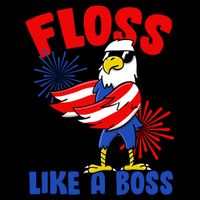4th Of July Floss Like A Boss Eagle 16oz Travel Tumbler