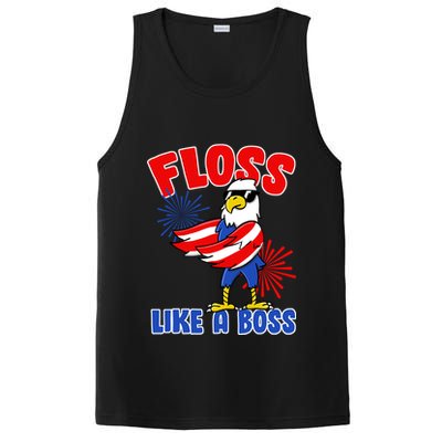4th Of July Floss Like A Boss Eagle PosiCharge Competitor Tank