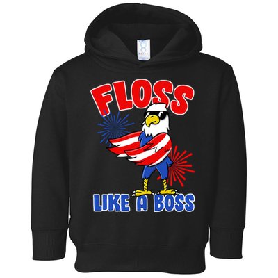 4th Of July Floss Like A Boss Eagle Toddler Hoodie