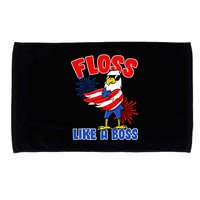 4th Of July Floss Like A Boss Eagle Microfiber Hand Towel