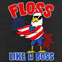 4th Of July Floss Like A Boss Eagle Microfiber Hand Towel