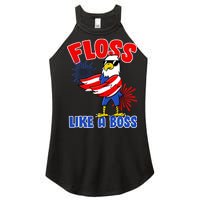 4th Of July Floss Like A Boss Eagle Women’s Perfect Tri Rocker Tank