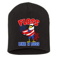 4th Of July Floss Like A Boss Eagle Short Acrylic Beanie