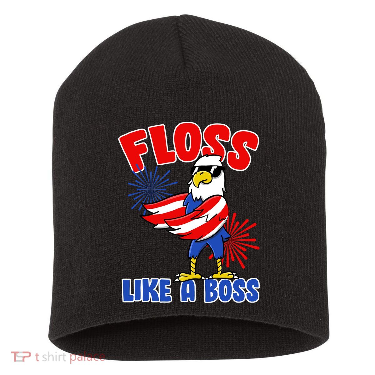 4th Of July Floss Like A Boss Eagle Short Acrylic Beanie