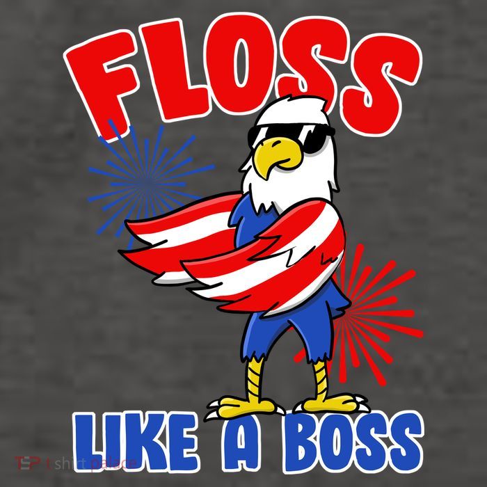 4th Of July Floss Like A Boss Eagle Vector Backpack