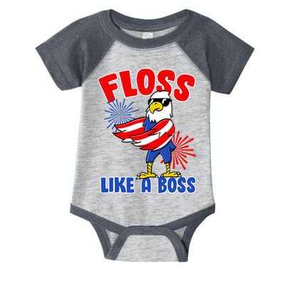 4th Of July Floss Like A Boss Eagle Infant Baby Jersey Bodysuit