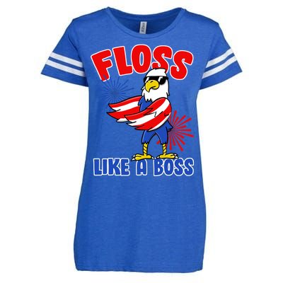 4th Of July Floss Like A Boss Eagle Enza Ladies Jersey Football T-Shirt