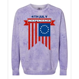 4th Of July Independence American Flag  Colorblast Crewneck Sweatshirt