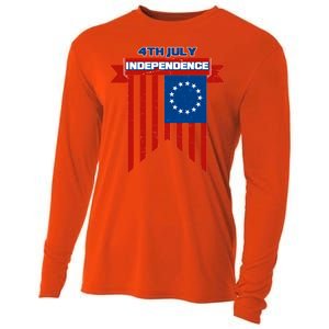 4th Of July Independence American Flag  Cooling Performance Long Sleeve Crew