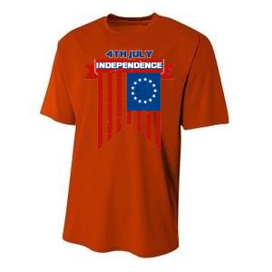 4th Of July Independence American Flag  Performance Sprint T-Shirt