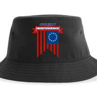 4th Of July Independence American Flag  Sustainable Bucket Hat