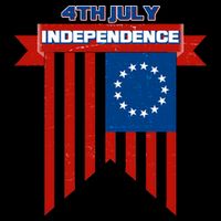 4th Of July Independence American Flag  Button