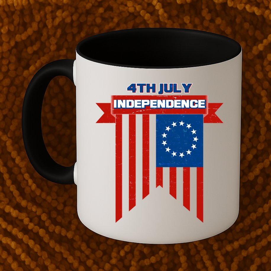 4th Of July Independence American Flag  Mug