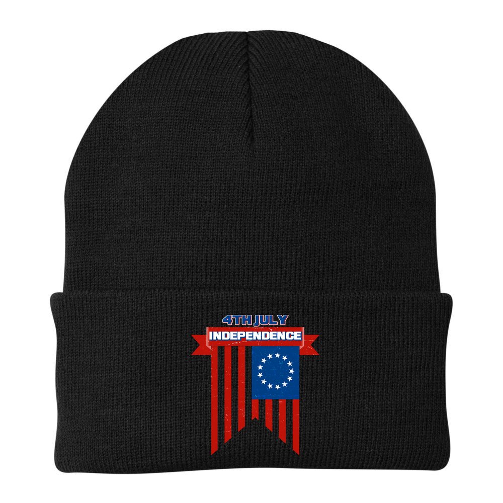 4th Of July Independence American Flag  Beanie