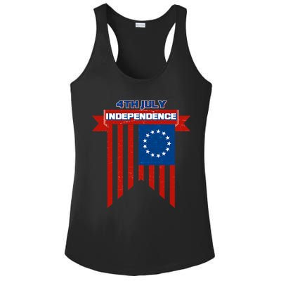 4th Of July Independence American Flag  Ladies PosiCharge Competitor Racerback Tank