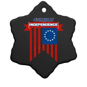 4th Of July Independence American Flag  Ceramic Star Ornament