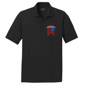 4th Of July Independence American Flag  PosiCharge RacerMesh Polo