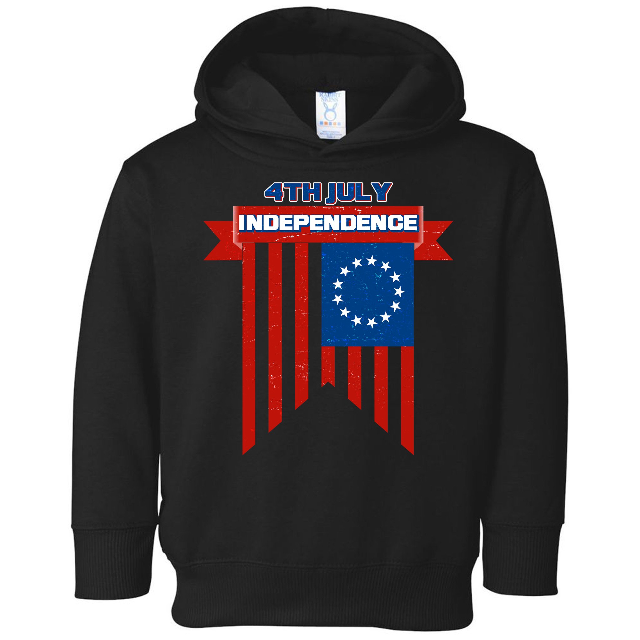4th Of July Independence American Flag  Toddler Hoodie