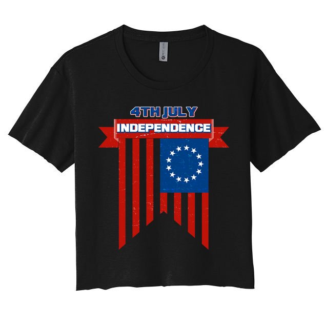 4th Of July Independence American Flag  Crop Top