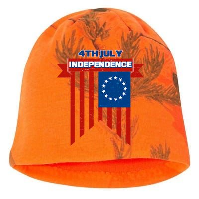 4th Of July Independence American Flag  Kati - Camo Knit Beanie