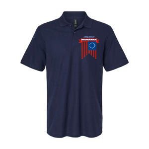 4th Of July Independence American Flag  Softstyle Adult Sport Polo