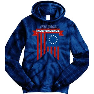 4th Of July Independence American Flag  Tie Dye Hoodie