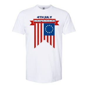 4th Of July Independence American Flag  Softstyle CVC T-Shirt